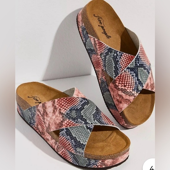 Free People Multicolor Snake Print Sandals - Picture 1 of 6